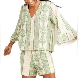 Roller Rabbit 100% Cotton Berrino Sierra 2 Peice Set Size Large